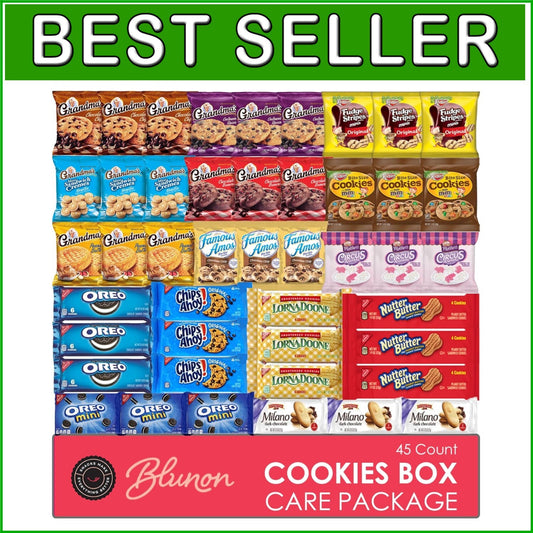 Variety Pack of 45 Individually Wrapped Cookies - Sweet Treats for All Occasions