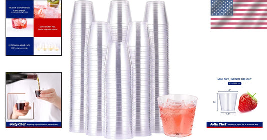 Elegant 1000 Count Disposable Shot Glasses - Ideal for Wine and Whiskey Tastings