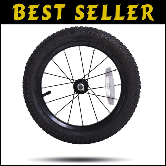 Reliable 14-Inch Kids Replacement Wheel with Stainless Spokes & Robust Tire