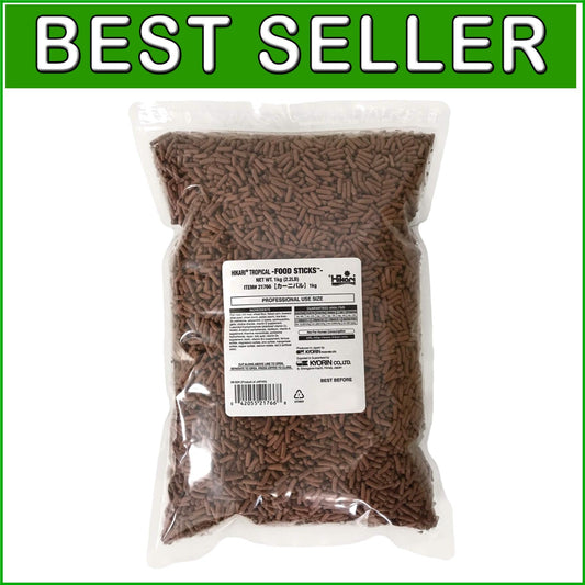 Premium Floating Fish Food Sticks, 2.2 Pounds – Enhanced Color & Nutrition