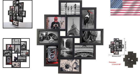 Create Stunning Memories with 10-Opening 4x6 Black Collage Picture Frame