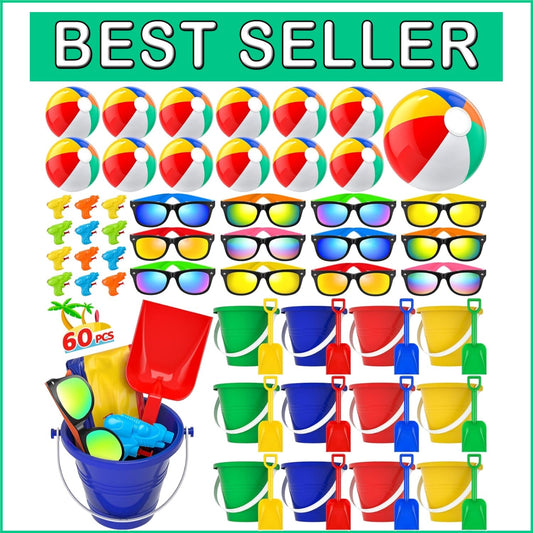 Exciting 60 PCS Pool and Beach Party Favors - Engaging Summer Fun for Ages 3-8