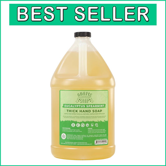 1 Gallon Organic Eucalyptus Spearmint Castile Hand Soap - Eco-Friendly Solution