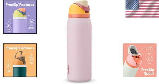 40 oz Insulated Stainless Steel Water Bottle with Straw in Candy Store Color