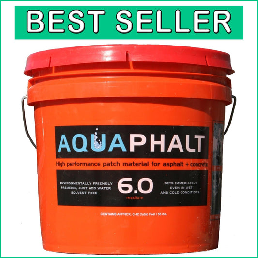 6.0 Permanent Asphalt Repair - Eco-Friendly, Water-Activated 3.5 Gallon Bucket