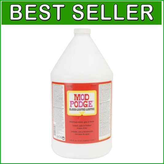 128 oz Non-Toxic Waterbase Sealer & Glue with Quick Drying Clear Gloss Finish