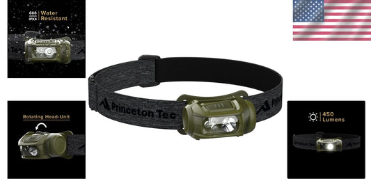 Adjustable LED Headlamp with 450 Lumens & Water Resistance - Ideal for Safety