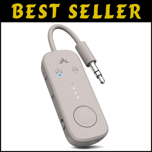 Dual Device Airplane Bluetooth Adapter with aptX Adaptive for Optimal Sound