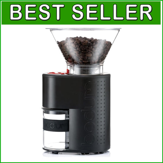 Versatile Electric Burr Coffee Grinder with 12 Settings & Borosilicate Catcher