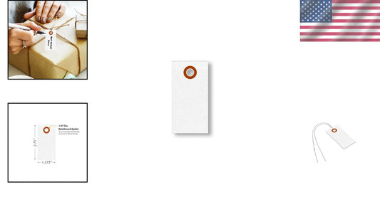 Versatile 1000-Pack White Shipping Tags - Durable & Customizable, 2.75" x 1.375"
