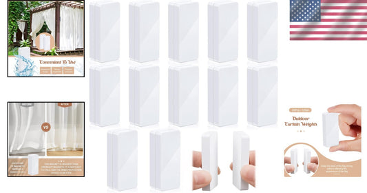 Elegant White 24-Piece Magnetic Shower Curtain Weights - No Sewing Needed