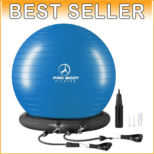 Comfortable 65cm Stability Ball Chair - Ideal for Home Office & Fitness Workouts