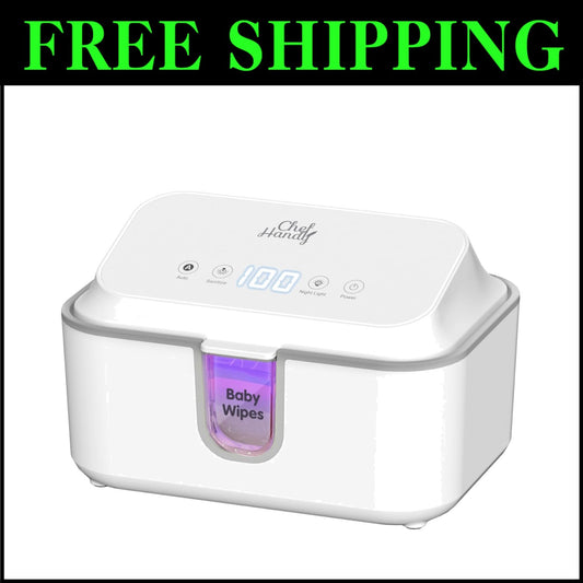 Moisture-Preserving Wipe Warmer with Adjustable Temperature & Quiet Night Light