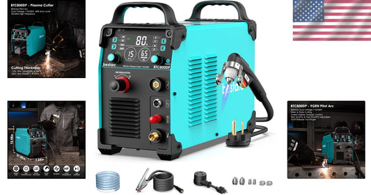 9th Gen 80A Dual Voltage Plasma Cutter with Digital Display & Air Sensor Tech