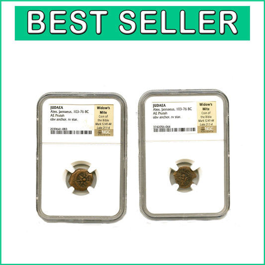 Rare NGC Certified Widow's Mite Coin - Ancient Bronze with Biblical Significance