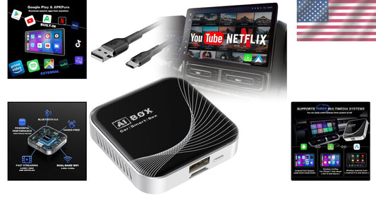 3-in-1 Wireless CarPlay & Android Auto Adapter – Easy Setup, Supports Streaming