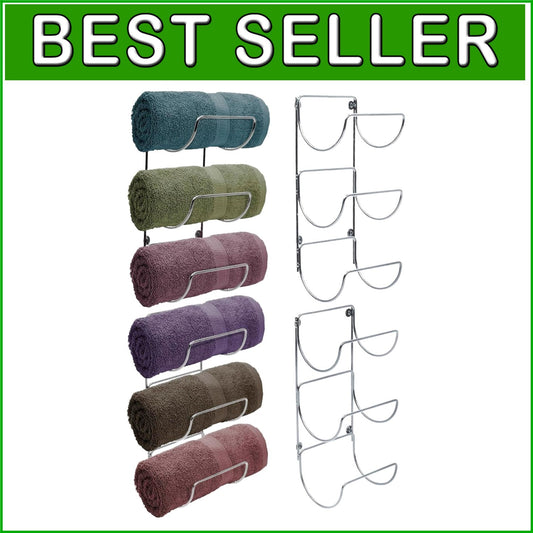 Durable Iron Towel Storage Rack with 12 Curved Shelves for Stylish Bathrooms