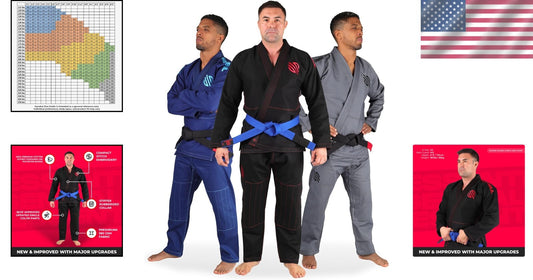 Essential Preshrunk Cotton BJJ Gi for Men - Comfortable & Functional Training