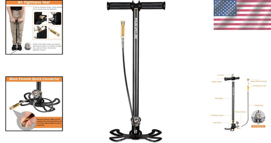 Durable Manual PCP Air Pump with 8 mm Quick Connector - Versatile & Safe