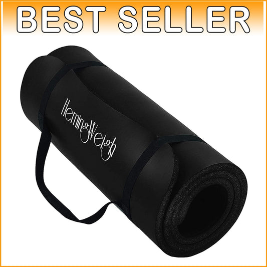 1" Extra Thick Non-Slip Yoga Mat for Home Workouts - Perfect Balance & Comfort