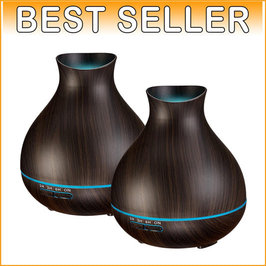 2-Pack High Mist Aromatherapy Diffusers for Large Rooms - Auto Shutoff Safety