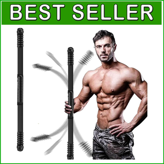 Durable Chrome Elastic Fitness Bar for Strength Training & Injury Recovery