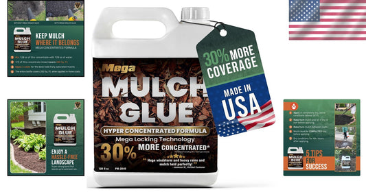 Fast-Drying Mulch & Gravel Glue - Long-Lasting Adhesive for Landscape Materials