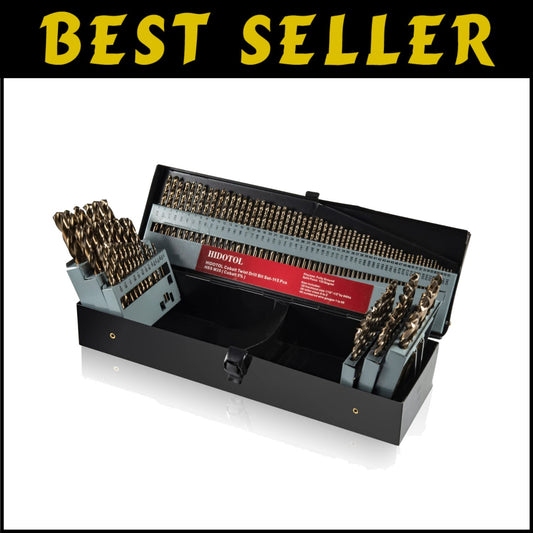 Durable 115PC Cobalt Drill Bit Set with Round Shank for Enhanced Drilling Power