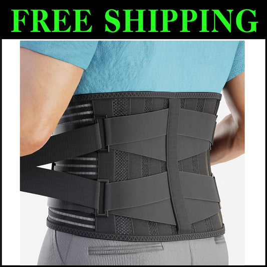 Adjustable Back Support Belt for Lower Back Pain with Orthopedic Design - Medium