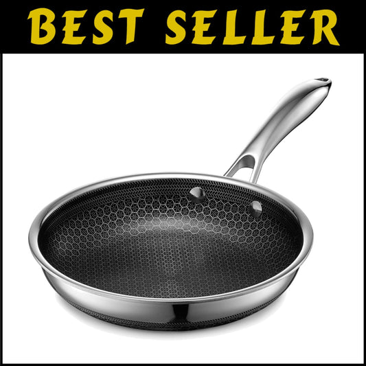 Space-Saving 8-Inch Nonstick Frying Pan - Scratch-Resistant & Easy to Store