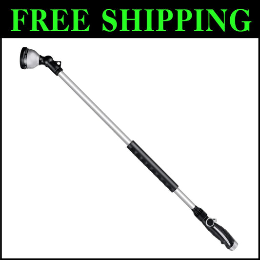 Ergonomic 36" Watering Wand with 10 Spray Patterns - Ideal for Baskets & Plants