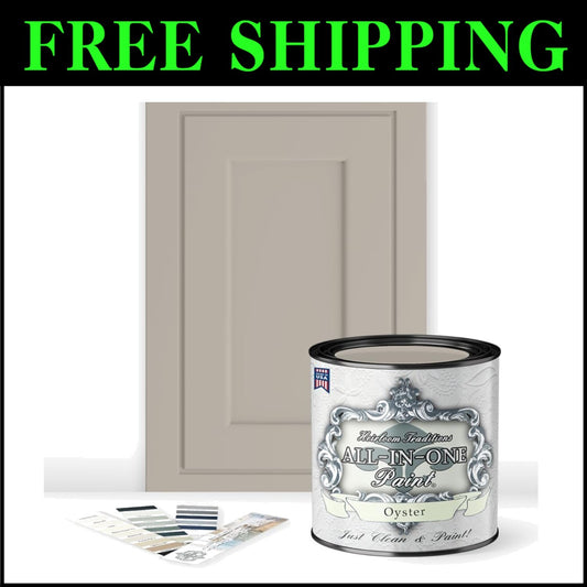 Oyster Color ALL-IN-ONE Acrylic Paint, Fast Drying with Built-in Primer - 32 Oz
