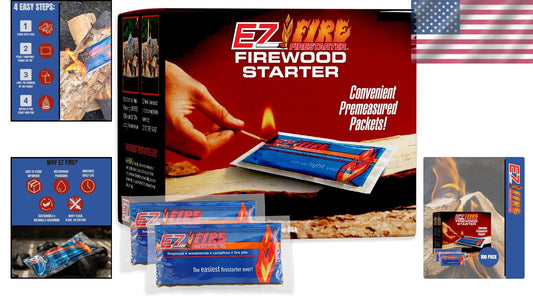 100-Pack Waterproof Fire Starter Gel for Indoor/Outdoor Use – EZ Fire Quality