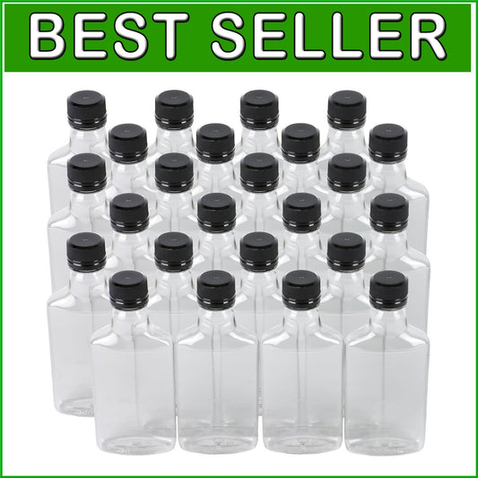 375ml Leak-Proof PET Bottle with Tamper-Evident Cap - 24 Pack Black Lids