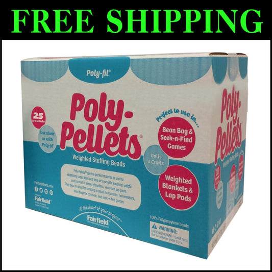 Premium Craft Stuffing: 25 lbs of Poly-Fil Poly-Pellets for Creative Projects