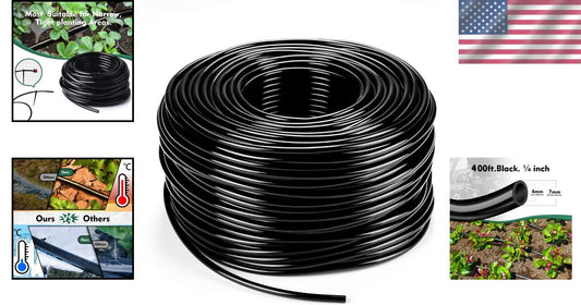 Space-Saving 1/4 Inch Drip Irrigation Tubing - Perfect for Gardens & Greenhouses