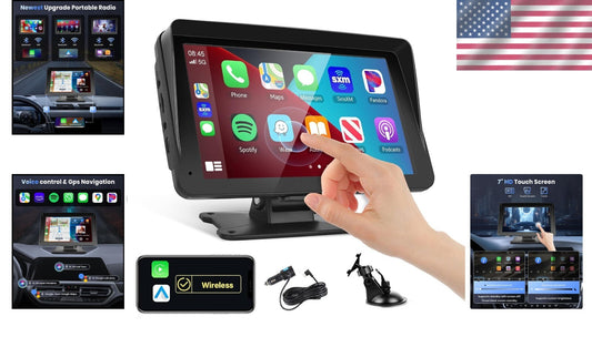 Portable 7-Inch Car Stereo with Voice Control & Navigation - All Vehicles