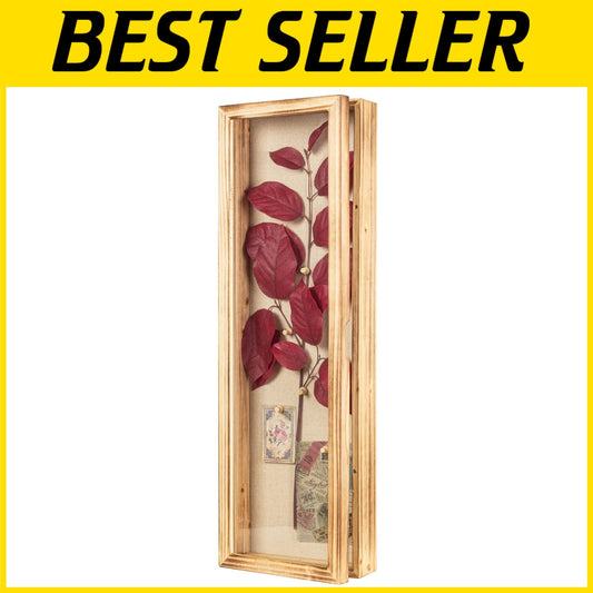 Versatile 25-Inch Wall-Mount Shadow Box for Collectibles and Floral Arrangements
