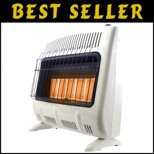 Portable 30,000 BTU Propane Radiant Heater - Ideal for Living Rooms & Cabins