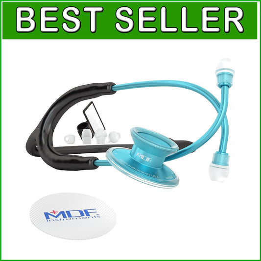 Acoustica Lightweight Dual Head Stethoscope for Doctors and Nurses - Aqua/Black