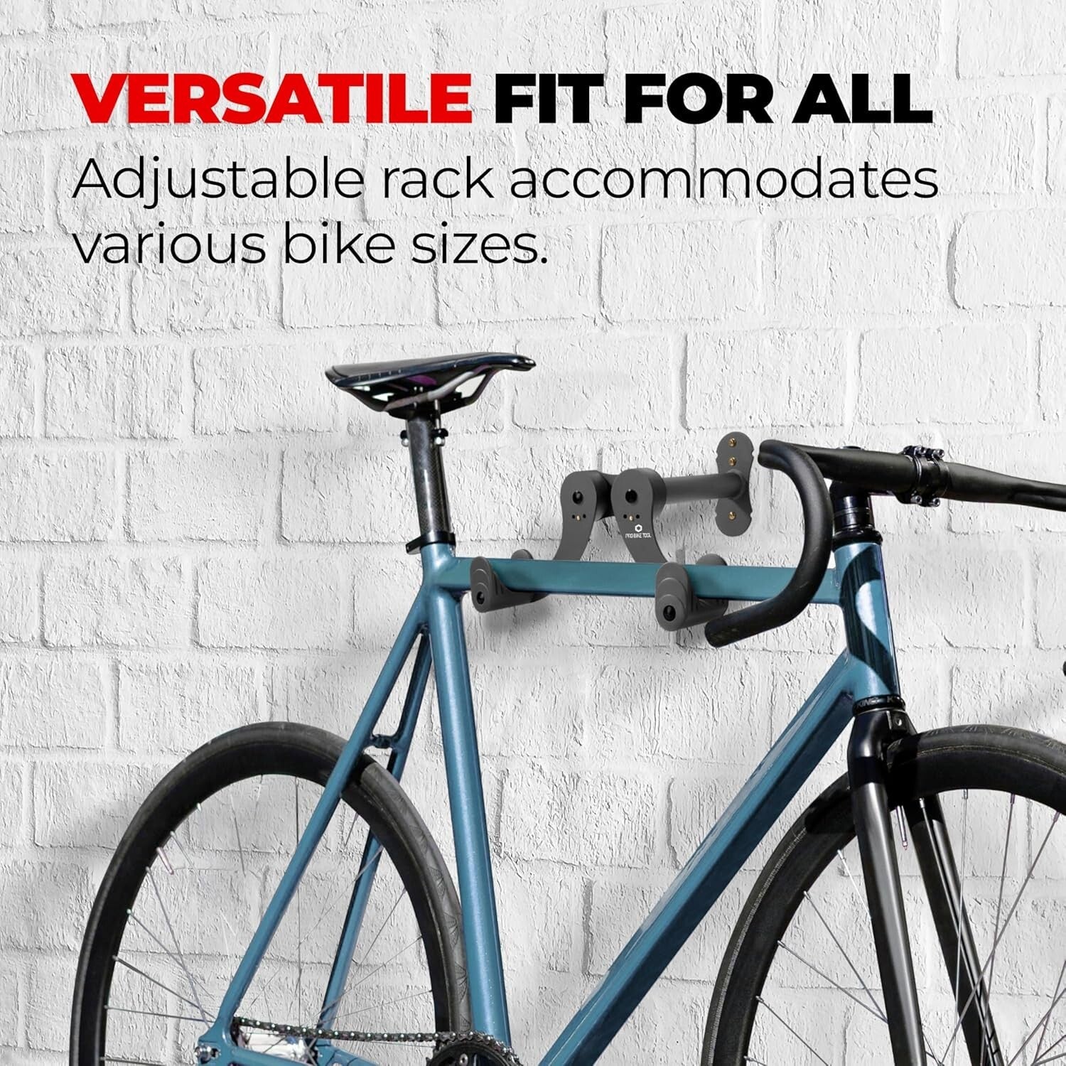 Durable Alloy Wall Mount Bike Rack - Adjustable Hook for Garage Storage