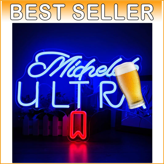 Dimmable Beer Neon Sign for Home Bar - LED Wall Decor Light Up Your Space