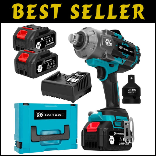 High Torque 3/4 Inch Brushless Impact Wrench - 5500RPM Power for Professionals