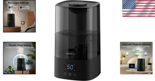 Silent Operation Humidifier with Built-In Humidity Sensor - 430 sq ft Coverage