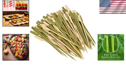Biodegradable Bamboo Skewers - 1000 Count, Perfect for Events and Gatherings