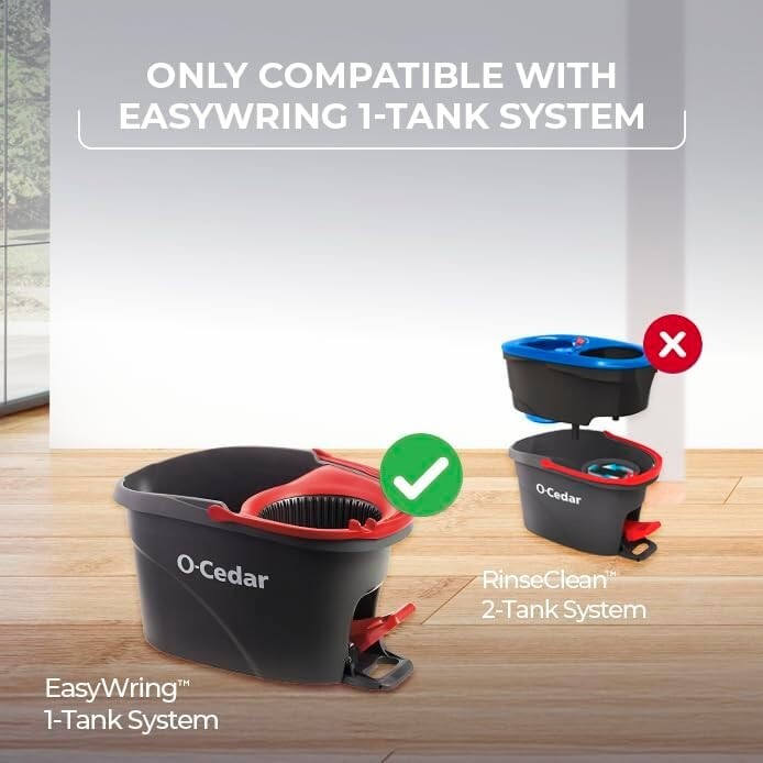 4-Pack EasyWring Mop Refill - 40% More Cleaning Power on All Hard Floors