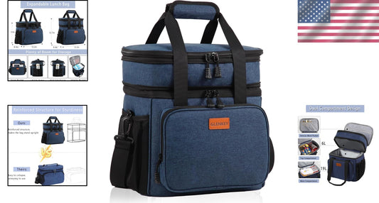 Durable Expandable Lunch Box 22L - Insulated & Waterproof for Camp and Work
