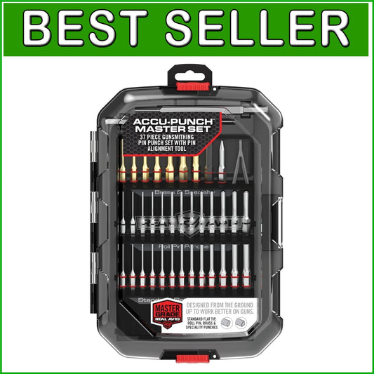 37-Piece Gunsmith Punch Set: Complete Tool Kit with Flat Tip and Brass Punches
