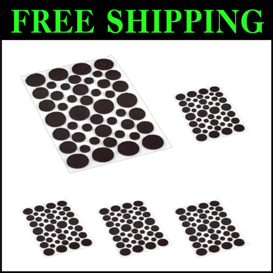 Assorted Round Felt Pads (46-Count) for Scratch Protection - Brown Pack of 5