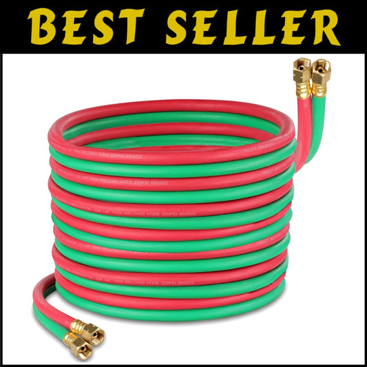 50ft Oxy Acetylene Twin Cutting Torch Hose - Durable & Flame Retardant Design